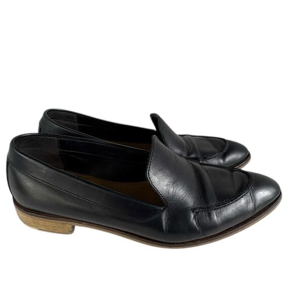 Everlane Black Leather Modern Slip On Classic Loafer Size 8 - Picture 4 of 7